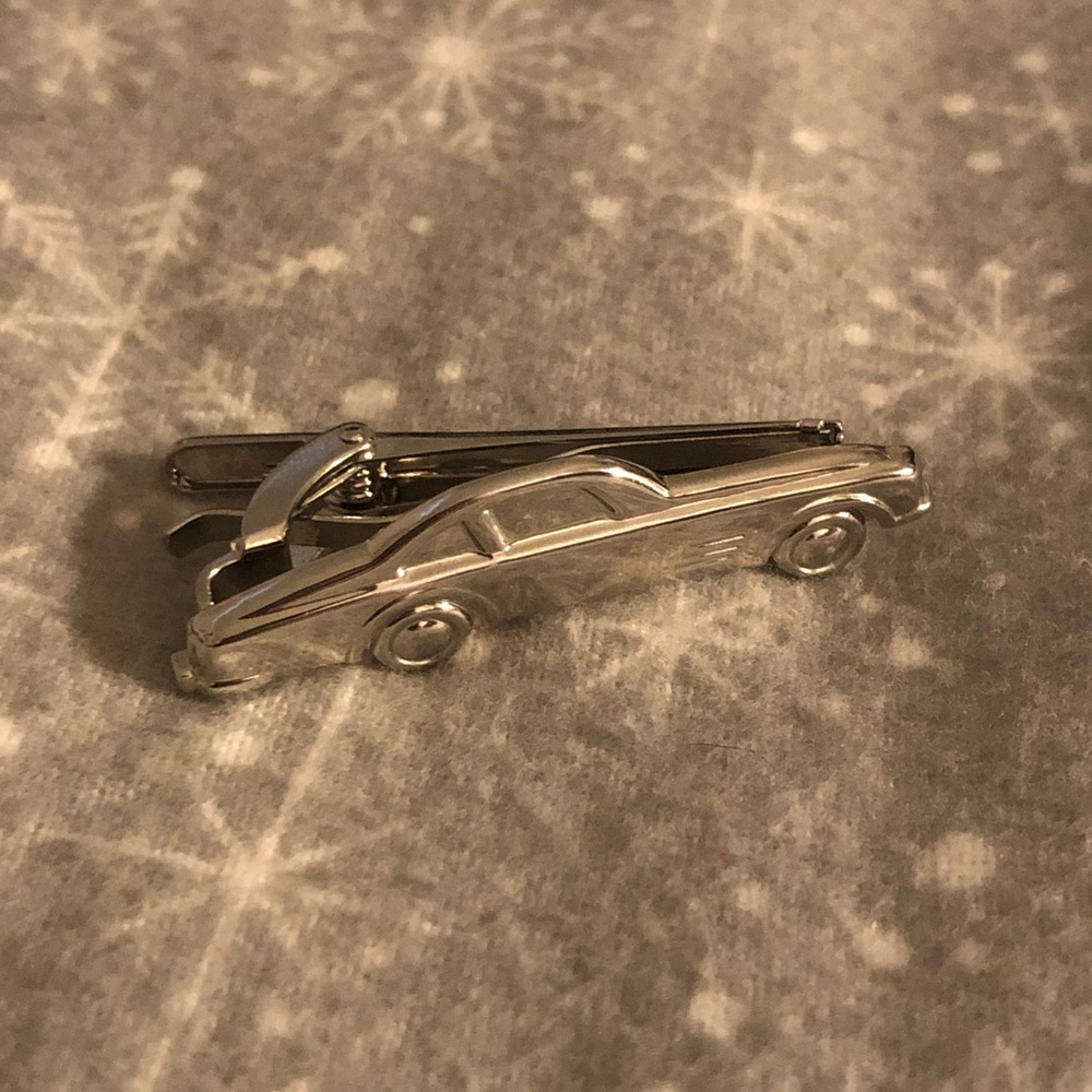 Race Car Men’s Tie Clip Silver